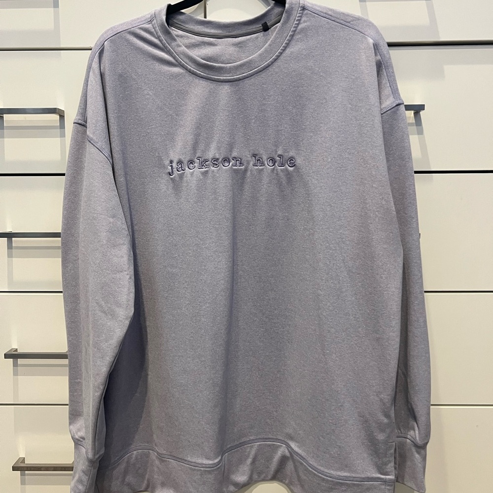 Tentree Purple Embroidered Tunic Crewneck Sweatshirt